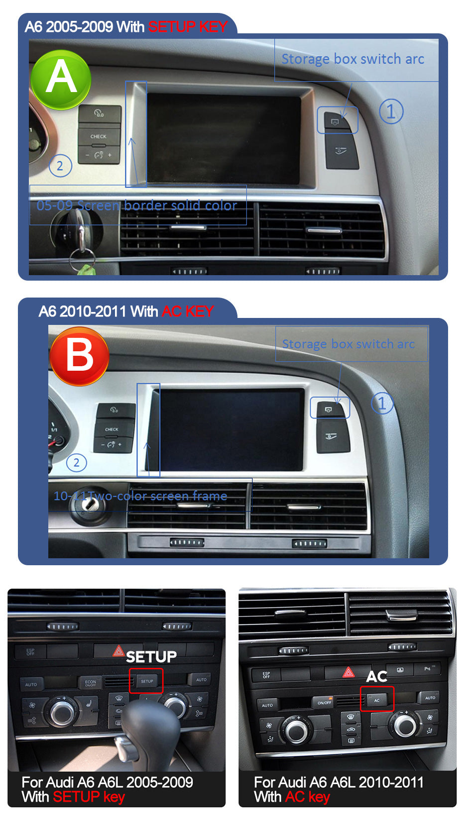 Audi A6 / S6 / RS6 C6 (2005–2011) Android 15 Autoradio mit Apple CarPlay & Android Auto - AutoTunes