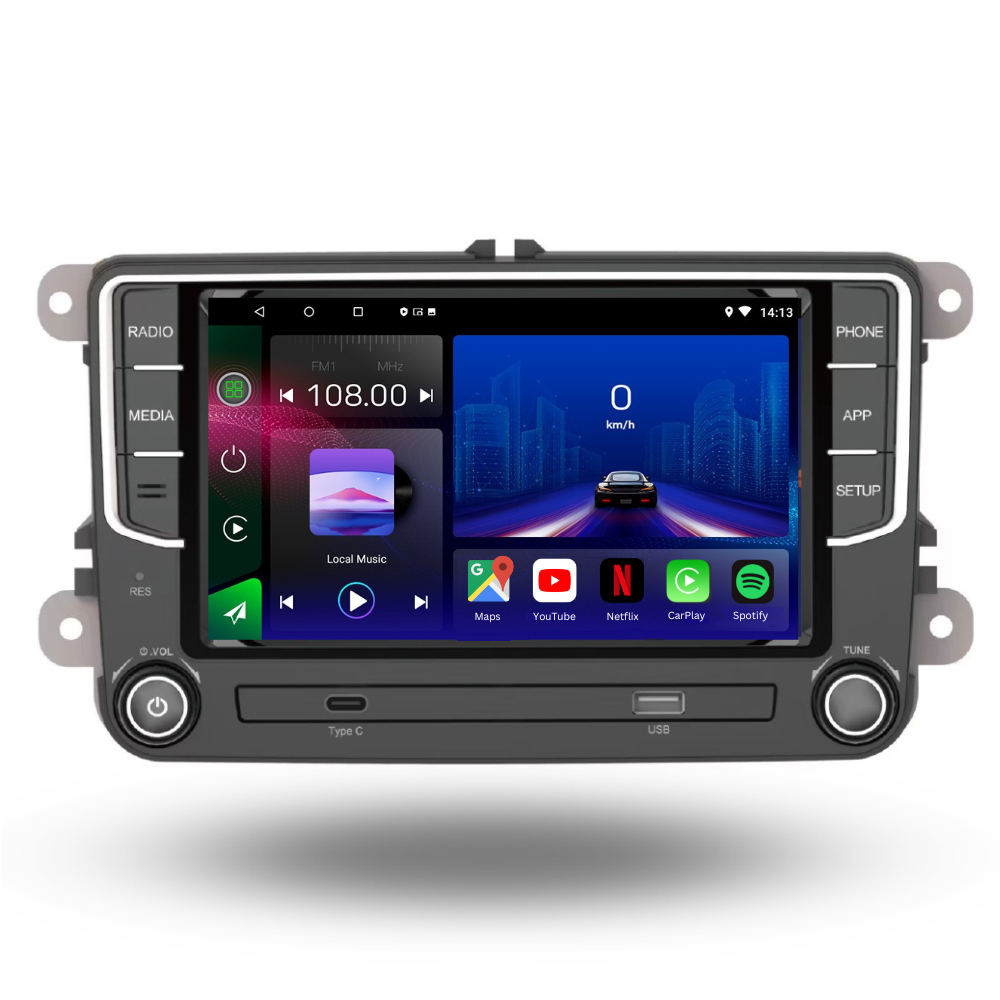 Volkswagen | Seat | Skoda | 7-Zoll-Display | Android 13 Autoradio | Apple CarPlay | Android Auto - AutoTunes