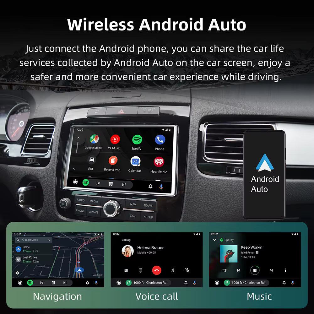 For Volkswagen Touareg Wireless Apple CarPlay Retrofit Android Auto - Pluscenter