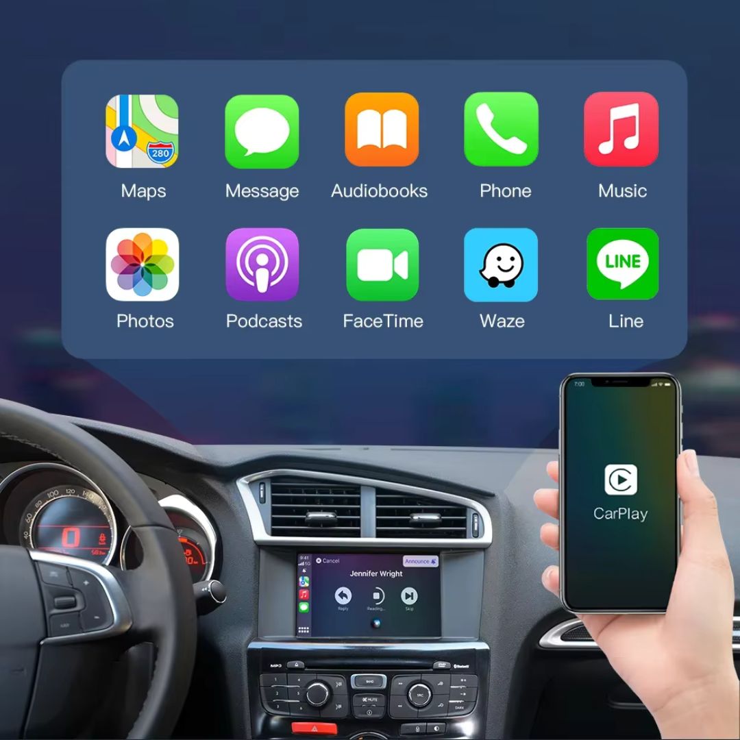 For DS Citroen Peugeot Wireless Apple CarPlay Retrofit Android Auto SMEG&MRN - Pluscenter