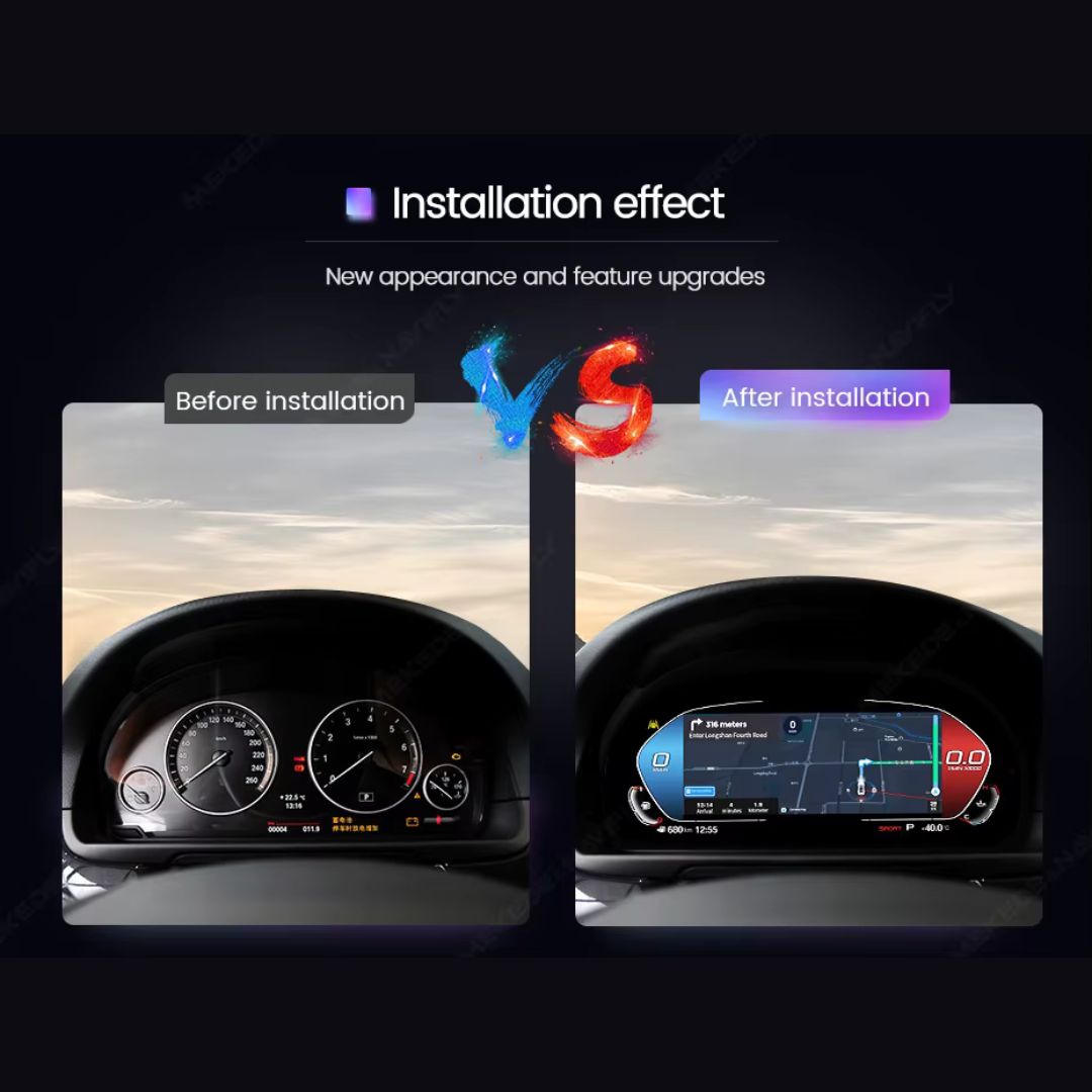 BMW X Series F25 / F26 / F15 / F16 12.3″ Digital Instrument Cluster – LCD Dashboard with CarPlay - Pluscenter