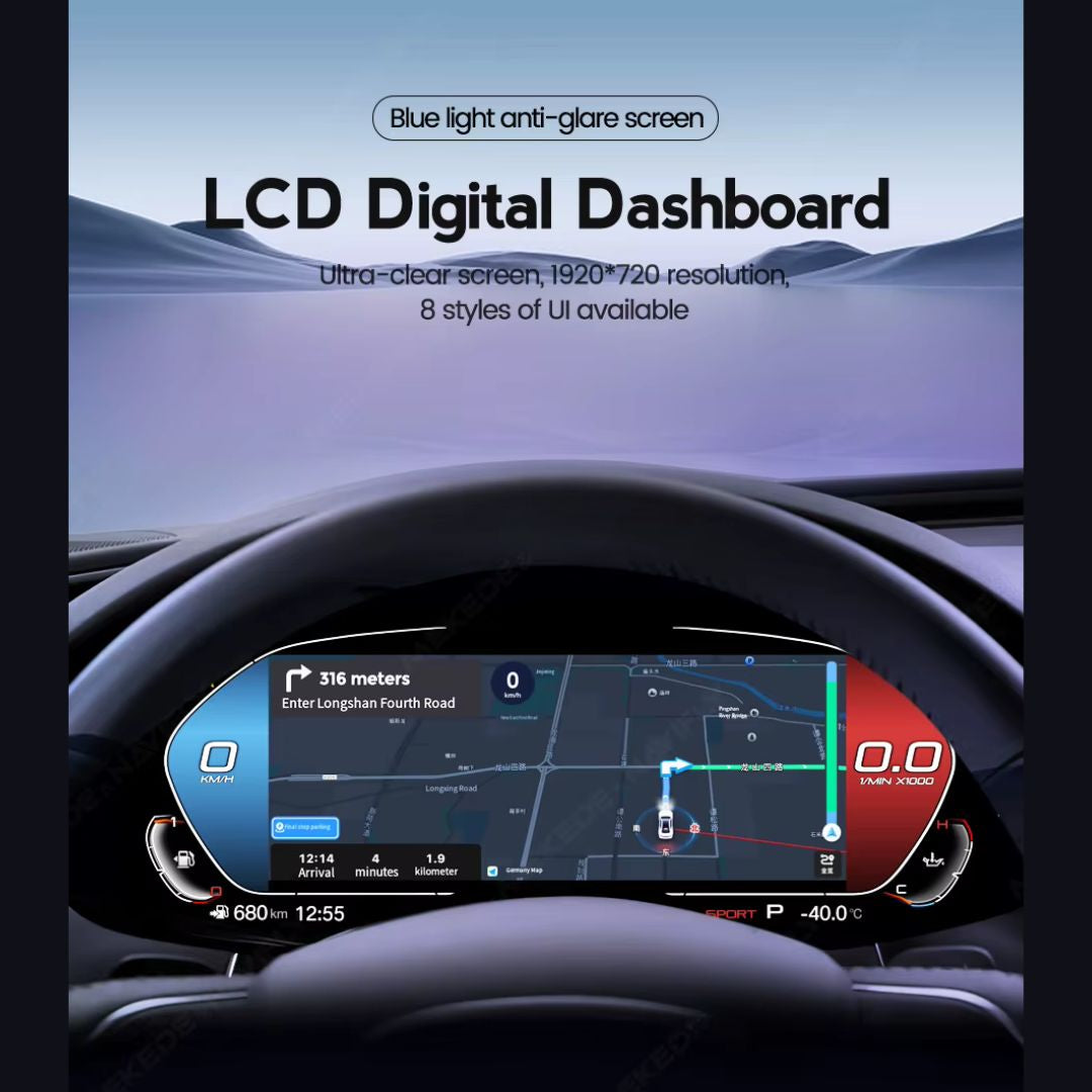 BMW 3 Series E90 / E91 / E92 11″ Digital Instrument Cluster – LCD Dashboard with CarPlay - Pluscenter