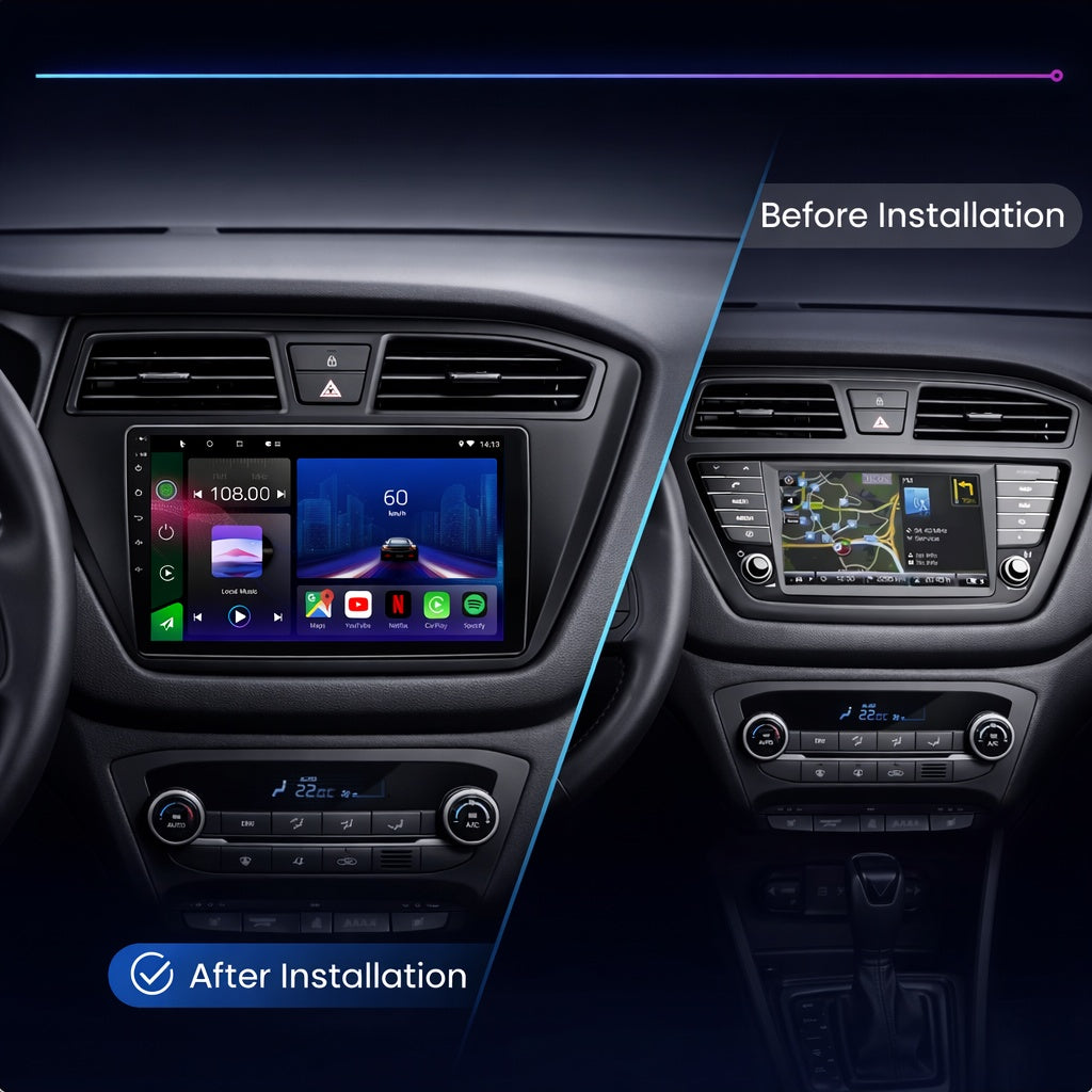 Hyundai i20 2014-2019 Android 14 Car Stereo Head Unit CarPlay Android Auto - Pluscenter