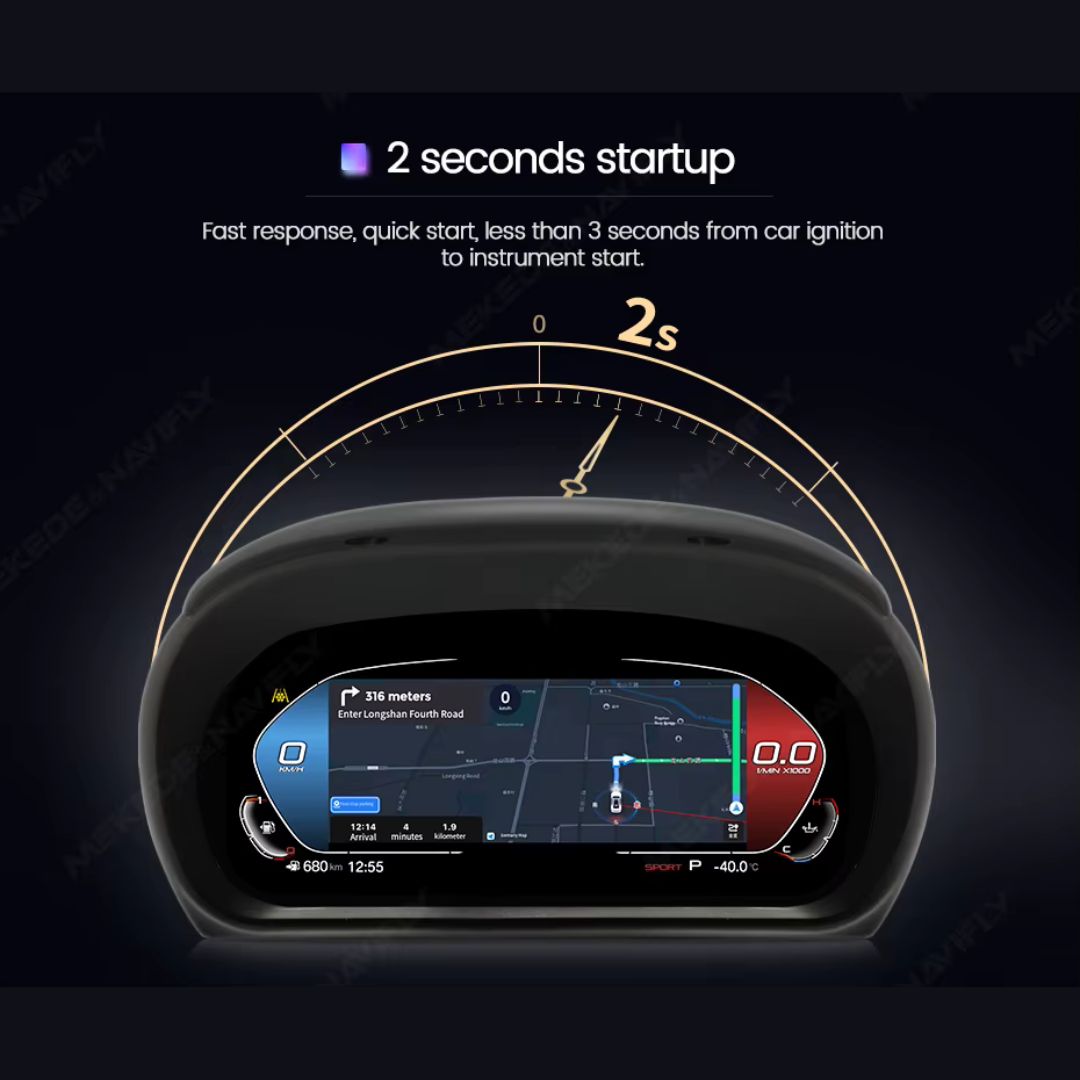 BMW 3 Series E90 / E91 / E92 11″ Digital Instrument Cluster – LCD Dashboard with CarPlay - Pluscenter