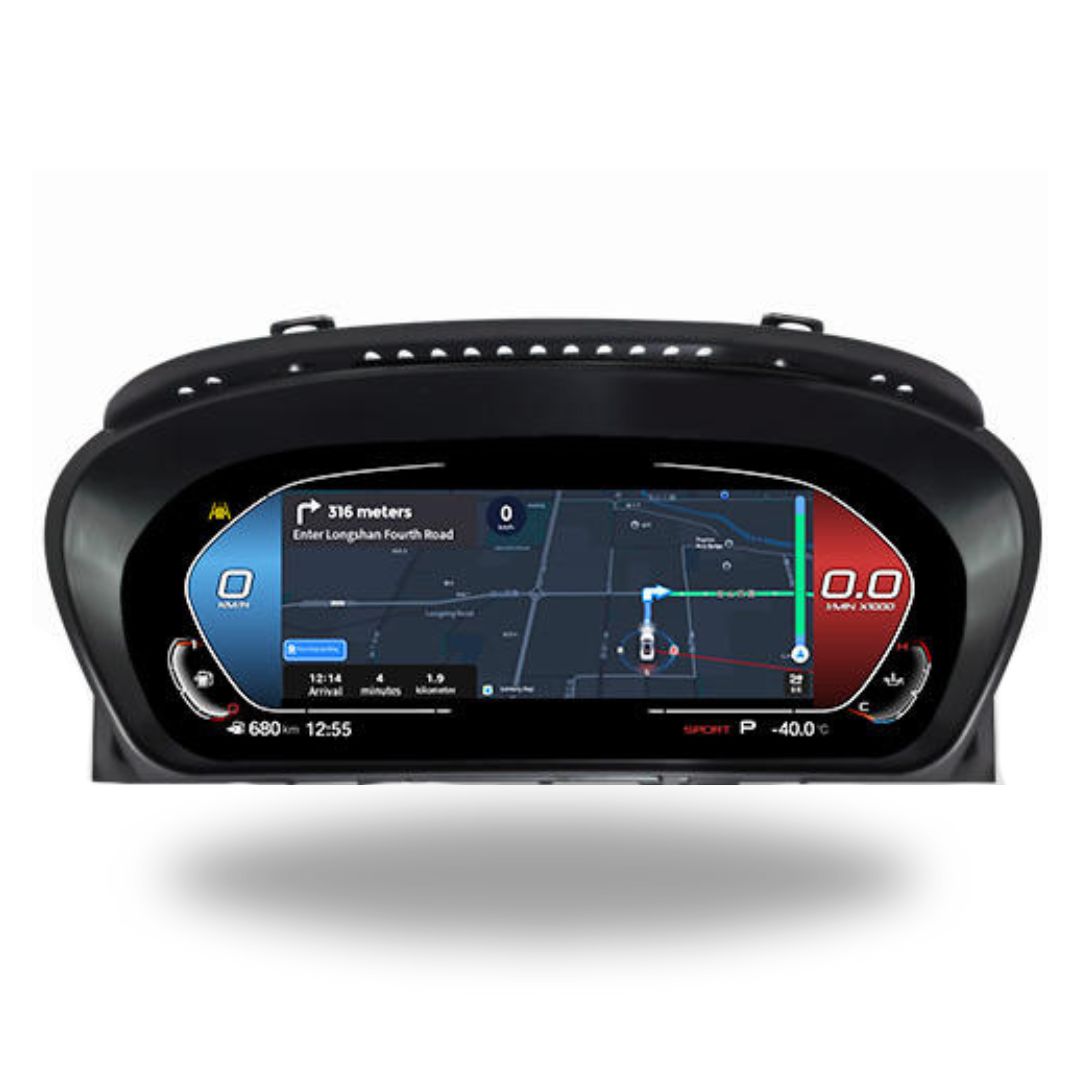 BMW 5 & 6 Series E60 / E61 / E63 / E64 12.3″ Digital Instrument Cluster – LCD Dashboard with CarPlay - Pluscenter